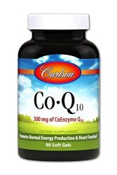 Carlson COQ10 300 Mg 100% Natural All-trans COQ10 90 Soft Gels