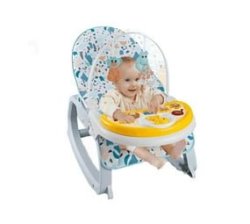 3-IN-1 Baby Music Rocking Chair With Table Bedside Bell Music Piano-blue