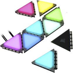 Corsair Icue LC100 Case Accent Lighting Panels - 9X Tile MINI Starter Triangle Kit
