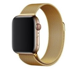 Apple Watch Band - Mesh Milanese Bracelet Strap Loop 42 44 45MM - Gold