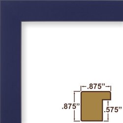 Craig Frames Inc. Craig Frames 140640 11 By 14-INCH Picture Frame Solid Wood Smooth Finish .875-INCH Wide Blue