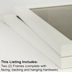 Craig Frames Inc. Craig Frames 23247812 11 By 14-INCH Picture Frame 2-PIECE Set Smooth Finish 1-INCH Wide White