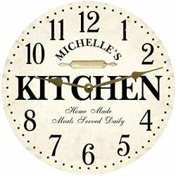 Personalized Kitchen Wall Clock- White Kitchen Clock