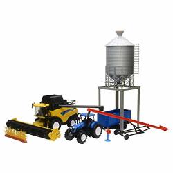 New Holland Harvester Tractor Toy Set Farm Vehicle Playset CR9090 Combine Farming Pretend Play Gift For Kids