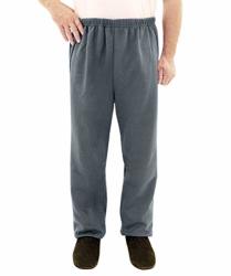 Fleece Adaptive Wheelchair Pants For Men Disabled Adults - Grey Lge