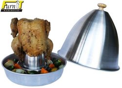 Chicken Roaster With Dome - Aluminium