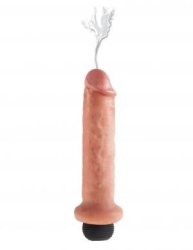 King Cock 7 Inches Squirting Dildo Beige