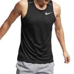 Nike Men's Dri-fit Miler Black Running Vest