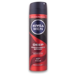 Nivea Men Deep Fragrance Deodorant Spray 150ML - Achieve
