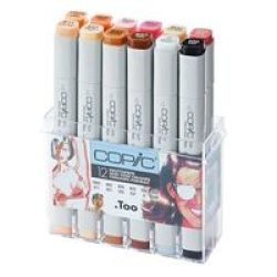 Twin-tipped Marker Skin Tones Set Of 12 Markers In Assorted Skin Tones Colours