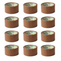 Buff Packaging Tape Brown Tape 48MM X 100M - Pack Of 12