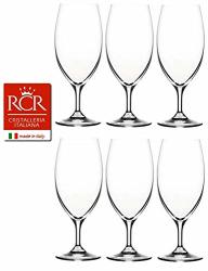 Rcr Cristalleria Italiana Daily Collection 6 Piece Crystal Wine Glass Set Beer Glass 14.5 Oz