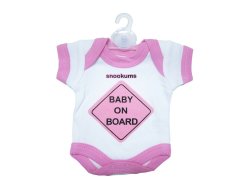 Snookums Babygro Baby On Board - Pink