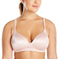 Bali Designs Women's One Smooth U Lace Wire Free Sheer Pale Pink ivory Canvas 42B