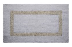 Better Trends Pan Overseas Hotel Collection 200 Gsf Reversible Bath Rug 17 By 24-INCH White ivory 2-PACK