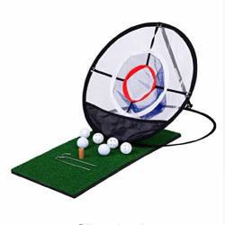 Hewol Golf Indoor Outdoor Chipping Pitching Cages Mats Practice Easy Net Golf Training Aids Metal + Net