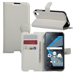 Blackberry DTEK50 Case Alcatel Idol 4 Case Case Best Alice Pu Leather Flip Folio Wallet Card Holder Kickstand Case Skin Protective Cover White
