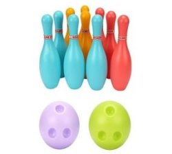 10-PCS Of Educational Bowling Pin Set With 2 Balls Toys For Kids QJ-557-1