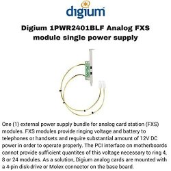 Digium 1PWR2401BLF External Power Supply Bundle For Analog Card Station Fxs Modules
