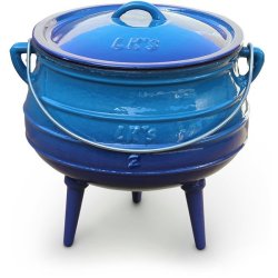 Enamelled Cast Iron Potjie Pot Blue-size 3 7.8 Litre - 1KGS