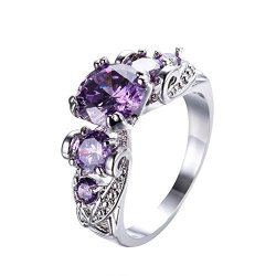 Adeser Jewelry Womens Lab Colourful Cz Ring And Five Stone Wedding Ring 10  Kt White Gold Plated Cz Engagement Rings Womens Rings Pp Size 6 Prices, Shop Deals Online