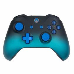 Ocean Shadow Wireless Controller Compatible Xbox One xbox One S Console - Features 3.5MM Headset Jack - Custom Blue Theme Full Buttons Set