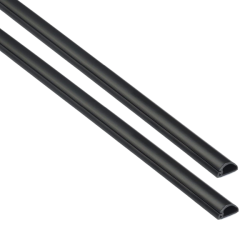 2 Pack: 16MM X 8MM X 2M Half Round Micro Cable Trunking: Black