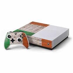 Skinit Decal Gaming Skin For Xbox One S All-digital Edition Bundle - Originally Designed Ireland Flag Dark Wood Design