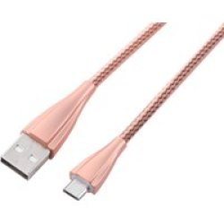 Volkano Fashion Series Micro USB Cable - 1.8M - Rose Gold