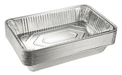 TigerChef Gold Disposable Half Size Aluminum Foil Steam Table Pans