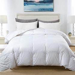 Ubauba All-Season Twin Down Comforter 100% Cotton Quilted Feather Comforter with 