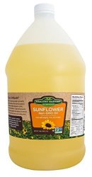 Healthy Harvest Non-gmo Sunflower Oil - Healthy Cooking Oil For Cooking Baking Frying & More - Naturally Processed To Retain Natural Antioxidants {one Gallon}
