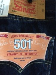 Levi's 501 Straight Leg Mens Jeans Indigo W32 L34