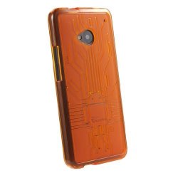 Htc One Case Cruzerlite Bugdroid Circuit Tpu Case Compatible For Htc One M7 - Orange