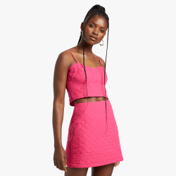 Women&apos S Hot Pink Co-ord Quilted Pencil Skirt