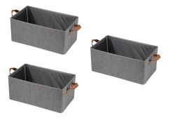 Pack Of 3 Foldable Oxford Cloth Household Storage Bags