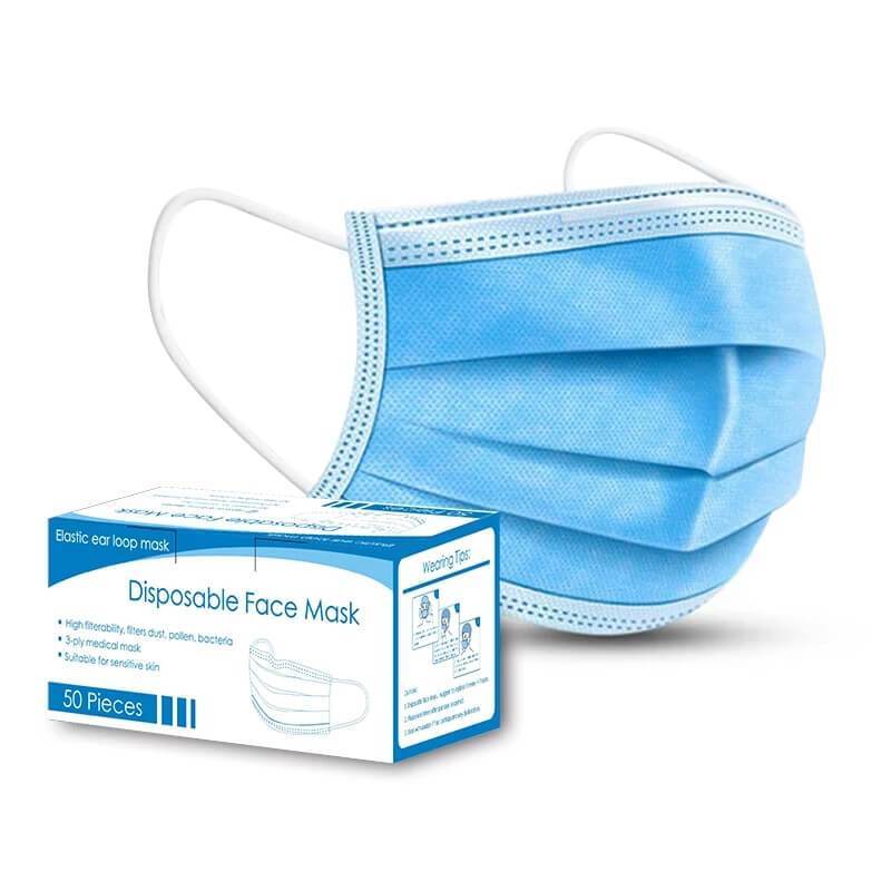 Deals on Surgical 3 Ply Disposable Face Masks Pack Of 50 | Compare 