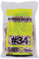 Treeline - No. 34 Rubber Bands - Approx 109 Bands Pack Of 10
