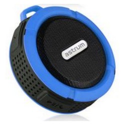 Astrum Waterproof Wireless Speaker Speaker Bt3.0 Mic Fm Tf Aux Ip68 Shower Blue