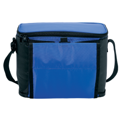 Cooler With Folding Cup Holder - Blue