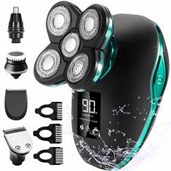 Orihea Electric Shavers For Men 5 In 1 Head Razors For Bald Head Hair Clippers Beard Nose Hair Trimmers And Grooming Kit Fast-charging LED Display Waterproof Shaver