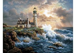 Mobicus 5D Diy Diamond Painting By Number Kits?lighthouse 14X18INCH 35X45CM
