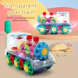 Magical" Interactive Transparent Train Toy With Lights Music & 360 Movement - Perfect Christmas Gift For Youngsters Ages 3-6