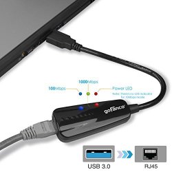 USB To Ethernet Gofanco Superspeed USB 3.0 To Gigabit Ethernet RJ45 Lan Network Adapter 10 100 1000 Mbps Transfer Rate For Windows And Mac Os With