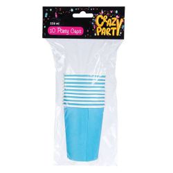Party Cups - Paper - Light Blue - 220ML - 10 Pack - 5 Pack