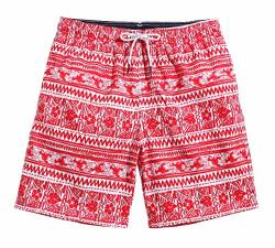 Wuambo Mens Swimwear Bathing Suits Swim Trunks Quick Dry Shorts With Mesh Lining Pocket. Crayfish x-large WAIST:33"-35"
