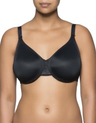 Lace Inset Padded Underwire Cotton Balconette Bra