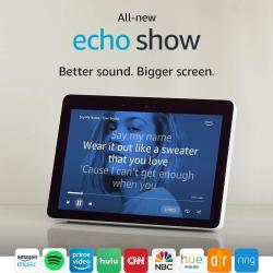 Amazon All-new Echo Show 2ND Gen - Premium Sound And A Vibrant 10.1" HD Screen - Sandstone
