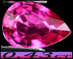 0.43ct Vivid Reddish Pink Sapphire Vs - Rare Winza 100% Natural Unheated Pear Gemstone