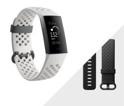 Fitbit Charge 3 - Se Graphite white Silicone